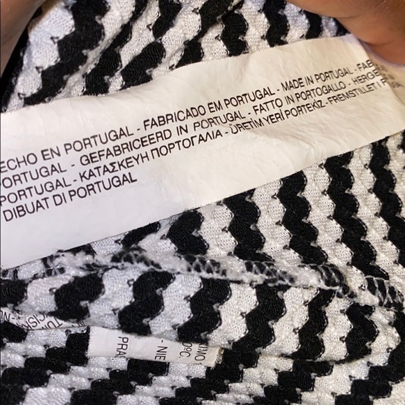 Zara white black print  tank Top - Picture 8 of 13
